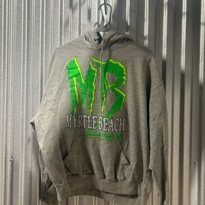 Pacific & Co. Myrtle Beach X Large Black Hooded Unisex Sweatshirt